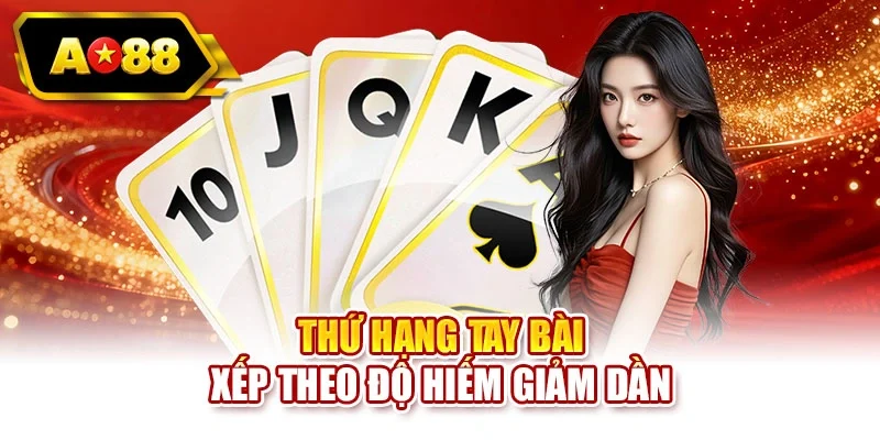 Thứ hạng tay bài xếp theo độ hiếm giảm dần