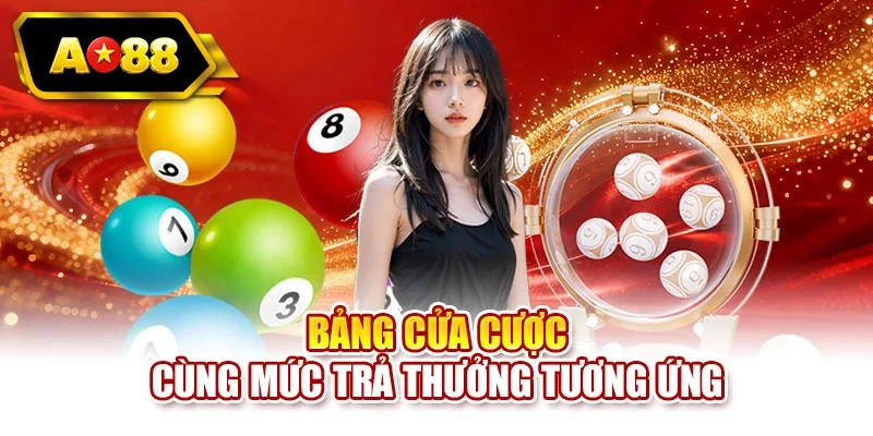 Bảng cửa cược cùng mức trả thưởng tương ứng
