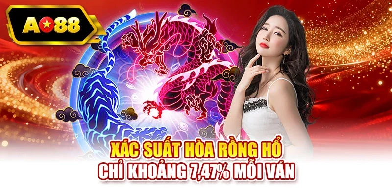 Xác suất hòa rồng hổ chỉ khoảng 7,47% mỗi ván